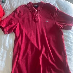 Vineyard Vines mens red polo size M